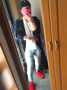 「STARTER BLACK LABEL（スターターブラックレーベル）のアイテム（帽子）」を使った、ko-he-さん（メンズ・168cm）の秋コーディネート