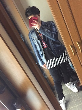 「JACKROSE(ジャックローズ)のアイテム(アクセサリー)」を使った、ko-he-さん(メンズ・168cm)の秋コーディネート
