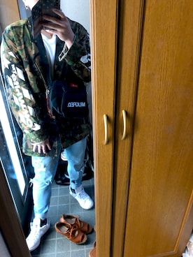 「OFF-WHITE」｜「アイテム（その他アウター）」を使った、ko-he-さん（メンズ・168cm）の秋コーディネート