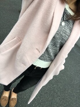「abc une face（アーベーセーアンフェイス）のアイテム（ジャケット/アウター）」を使った、hanaさん（レディース・157cm）の冬コーディネート