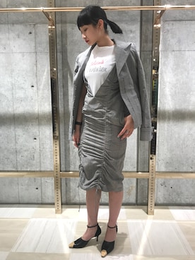 「mame」｜「アイテム（ジャケット/アウター）」を使った、KANNOさん（レディース・162cm）の春コーディネート