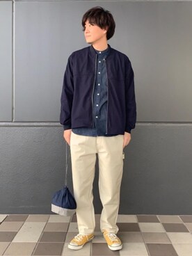 「coen（コーエン）のアイテム（ブルゾン）」を使った、w4v47fvさん（メンズ・175cm）の春コーディネート