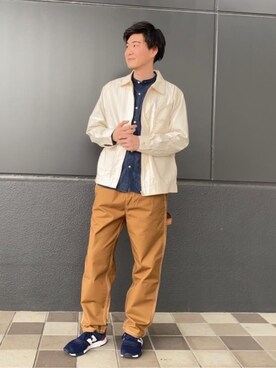「coen（コーエン）のアイテム（ブルゾン）」を使った、w4v47fvさん（メンズ・175cm）の春コーディネート