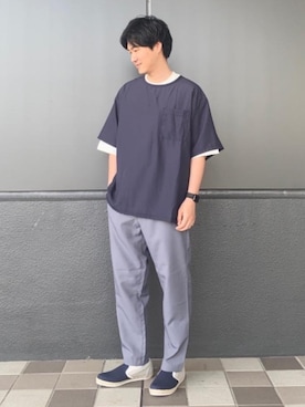 「涼しくて軽い「涼・軽パンツ」」｜w4v47fvさん（メンズ・175cm）の夏コーディネート