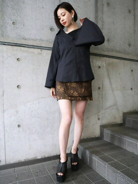 永田沙織(EMODA)さん(レディース・163cm)の春コーディネート