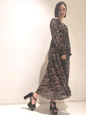 永田沙織(EMODA)さん(レディース・163cm)の春コーディネート