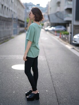 永田沙織(EMODA)さん（レディース・163cm）の春コーディネート