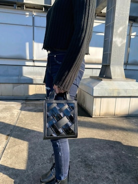 永田沙織(EMODA)さん(レディース・163cm)の冬コーディネート