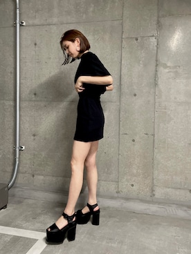 「EMODA（エモダ）のアイテム（ピアス（両耳用））」を使った、永田沙織(EMODA)さん（レディース・163cm）の春コーディネート