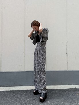 永田沙織(EMODA)さん（レディース・163cm）の春コーディネート