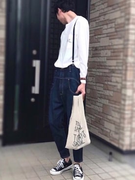 ゆのすけさんの「JUTE MINI MARCHE BAG/ジュート ミニ マルシェバッグ」を使ったコーディネート