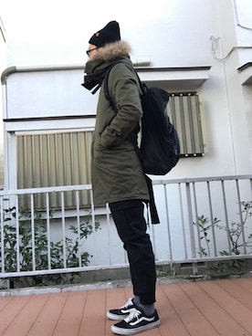 「SETTING CRACKS（セッティングクラックス）のアイテム（ジャケット/アウター）」を使った、ぽんさん（メンズ・177cm）の冬コーディネート