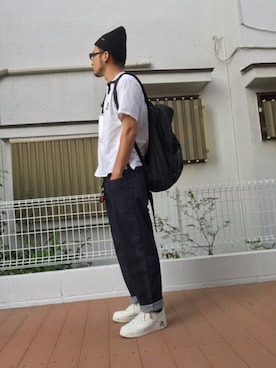 「NUMERALS（ヌメラルズ）のアイテム（Tシャツ/カットソー）」を使った、ぽんさん（メンズ・177cm）の夏コーディネート