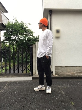 「POLeR（ポーラー）のアイテム（パンツ）」を使った、ぽんさん（メンズ・177cm）の夏コーディネート