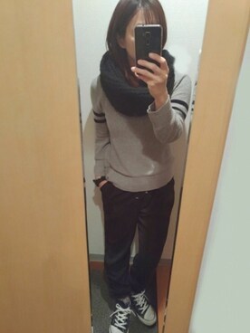 「TOMMY（トミー）のアイテム（腕時計）」を使った、lunayumiさん（レディース・161cm）の冬コーディネート