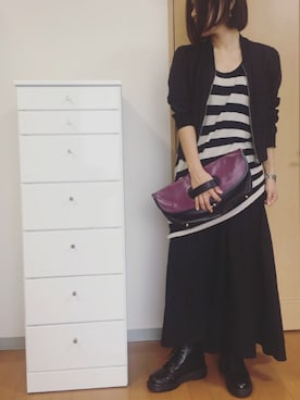 「サマーニット」｜「アイテム（ブルゾン）」を使った、lunayumiさん（レディース・161cm）の夏コーディネート