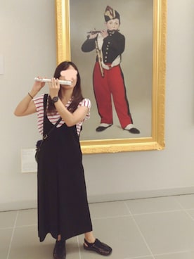 「NANO universe（ナノユニバース）のアイテム（サロペット/オーバーオール）」を使った、lunayumiさん（レディース・161cm）の夏コーディネート