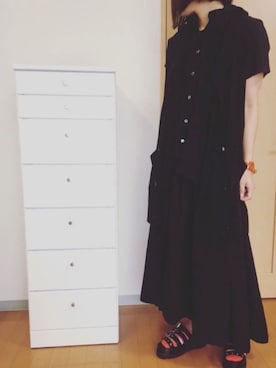 「アイテム（バングル/リストバンド、オレンジ系）」を使った、lunayumiさん（レディース・161cm）の夏コーディネート
