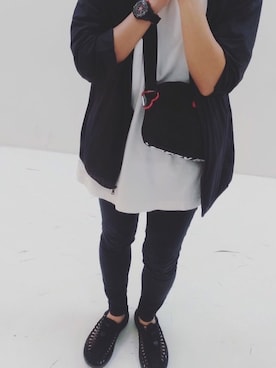 「BBQ」｜「アイテム（その他アウター）」を使った、lunayumiさん（レディース・161cm）の春コーディネート
