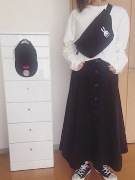 「TOMMY（トミー）のアイテム（キャップ）」を使った、lunayumiさん（レディース・161cm）の春コーディネート