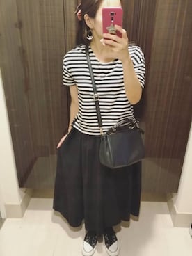 「TOMMY（トミー）のアイテム（腕時計）」を使った、lunayumiさん（レディース・161cm）の夏コーディネート