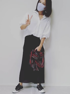 「ラブアンドピース2020」｜「アイテム（アクセサリー）」を使った、lunayumiさん（レディース・161cm）の秋コーディネート