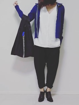 「エコバッグ」｜「アイテム（ブーティ）」を使った、lunayumiさん（レディース・161cm）の秋コーディネート