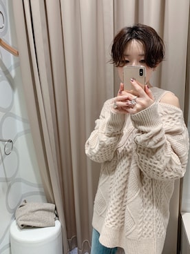 「little $uzie（リトルスージー）のアイテム（ニット/セーター）」を使った、moko01122さん（レディース・152cm）の冬コーディネート