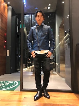 「ロック」｜HIDEさん（メンズ・172cm）の冬コーディネート