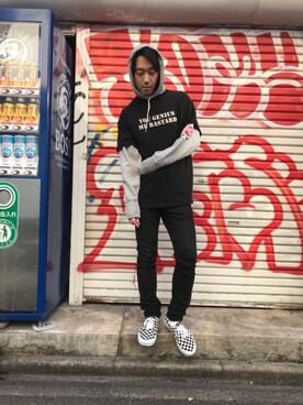 「ビッグサイズコーデ」｜HIDEさん（メンズ・172cm）の冬コーディネート