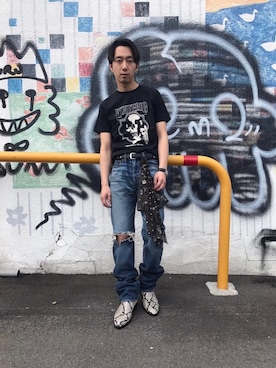 「hystericglamour」｜「アイテム（財布/小物）」を使った、HIDEさん（メンズ・172cm）の春コーディネート