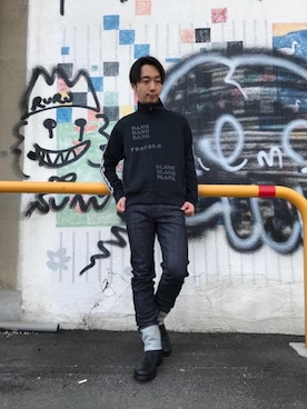 「UK」｜「アイテム（ブルゾン）」を使った、HIDEさん（メンズ・172cm）の春コーディネート