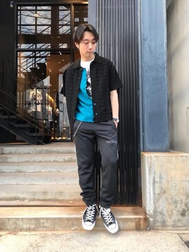 「hystericglamour」｜「アイテム（財布/小物）」を使った、HIDEさん（メンズ・172cm）の春コーディネート