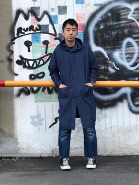 「切りっぱなし」｜HIDEさん（メンズ・172cm）の春コーディネート