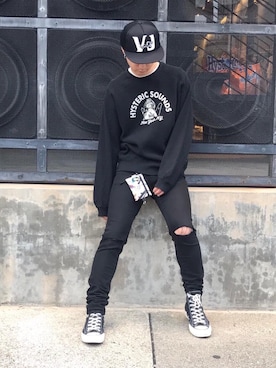 「hystericglamour」｜「アイテム（財布/小物）」を使った、HIDEさん（メンズ・172cm）の春コーディネート