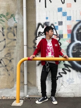 「hystericglamour」｜「アイテム（財布/小物）」を使った、HIDEさん（メンズ・172cm）の春コーディネート