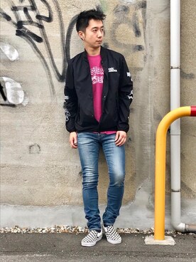 「hystericglamour」｜「アイテム（ブルゾン）」を使った、HIDEさん（メンズ・172cm）の春コーディネート