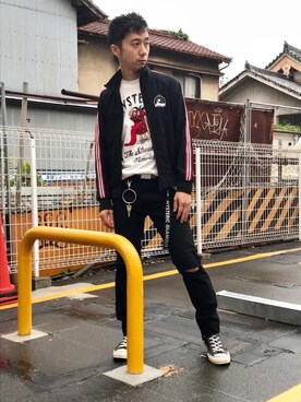 「hystericglamour」｜「アイテム（ブルゾン）」を使った、HIDEさん（メンズ・172cm）の夏コーディネート