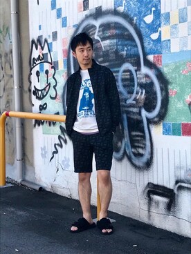 「hystericglamour」｜「アイテム（ブルゾン）」を使った、HIDEさん（メンズ・172cm）の夏コーディネート