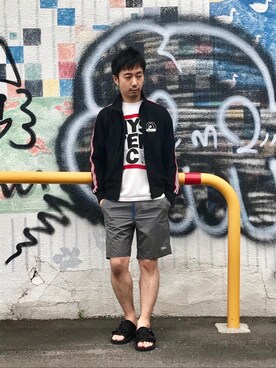 「hystericglamour」｜「アイテム（ブルゾン）」を使った、HIDEさん（メンズ・172cm）の夏コーディネート