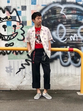 「hystericglamour」｜「アイテム（財布/小物）」を使った、HIDEさん（メンズ・172cm）の夏コーディネート