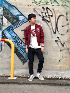 「hystericglamour」｜「アイテム（ブルゾン）」を使った、HIDEさん（メンズ・172cm）の夏コーディネート