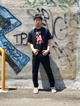 「MEDICOMTOY」｜HIDEさん（メンズ・172cm）の夏コーディネート