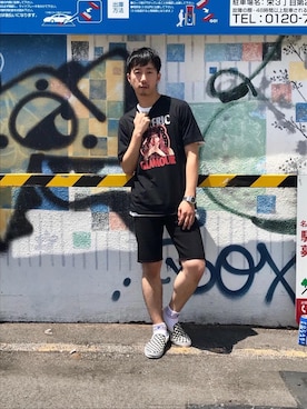 「MEDICOMTOY」｜HIDEさん（メンズ・172cm）の夏コーディネート