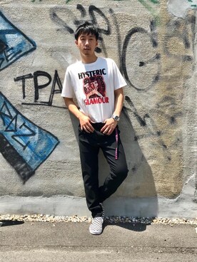 「MEDICOMTOY」｜HIDEさん（メンズ・172cm）の夏コーディネート
