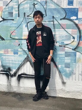 「MEDICOMTOY」｜HIDEさん（メンズ・172cm）の夏コーディネート