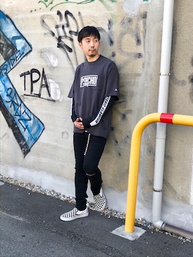 「hystericglamour」｜「アイテム（ブルゾン）」を使った、HIDEさん（メンズ・172cm）の夏コーディネート