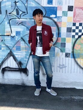 「hystericglamour」｜「アイテム（ブルゾン）」を使った、HIDEさん（メンズ・172cm）の夏コーディネート