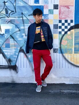「hystericglamour」｜「アイテム（ブルゾン）」を使った、HIDEさん（メンズ・172cm）の夏コーディネート
