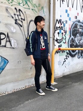 「hystericglamour」｜「アイテム（ブルゾン）」を使った、HIDEさん（メンズ・172cm）の夏コーディネート
